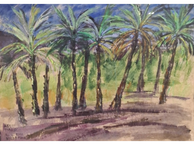 Schilderij, maya wildevuur (1944-2023), agdz marokko, 2002 - afbeelding 1 van  9