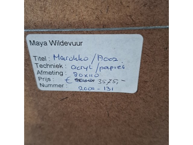 Schilderij, maya wildevuur (1944-2023), agdz marokko, 2002 - afbeelding 9 van  9