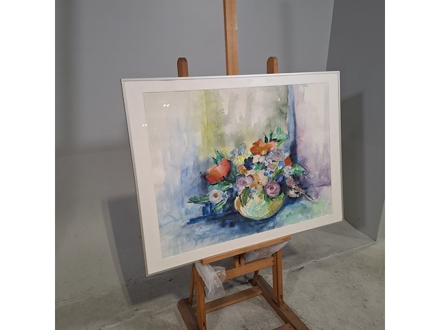 Schilderij, maya wildevuur (1944-2023), boeket, 1991, gemengde techniek - afbeelding 3 van  9