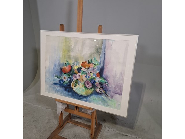 Schilderij, maya wildevuur (1944-2023), boeket, 1991, gemengde techniek - afbeelding 4 van  9