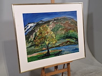 Schilderij, maya wildevuur (1944-2023), boom in landschap, 1995 - afbeelding 3 van  9