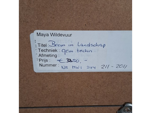 Schilderij, maya wildevuur (1944-2023), boom in landschap, 1995 - afbeelding 9 van  9