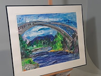 Schilderij, maya wildevuur (1944-2023), in de buurt van honosand, 1991, gemengde techniek - afbeelding 3 van  9