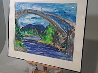 Schilderij, maya wildevuur (1944-2023), in de buurt van honosand, 1991, gemengde techniek - afbeelding 4 van  9