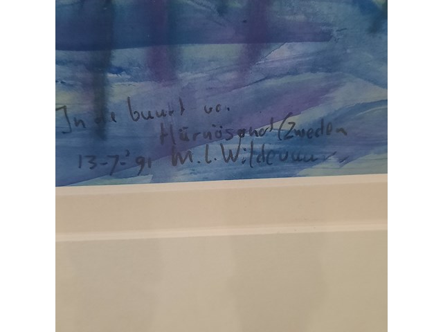 Schilderij, maya wildevuur (1944-2023), in de buurt van honosand, 1991, gemengde techniek - afbeelding 5 van  9