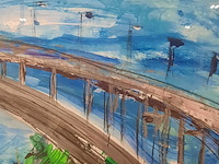 Schilderij, maya wildevuur (1944-2023), in de buurt van honosand, 1991, gemengde techniek - afbeelding 6 van  9