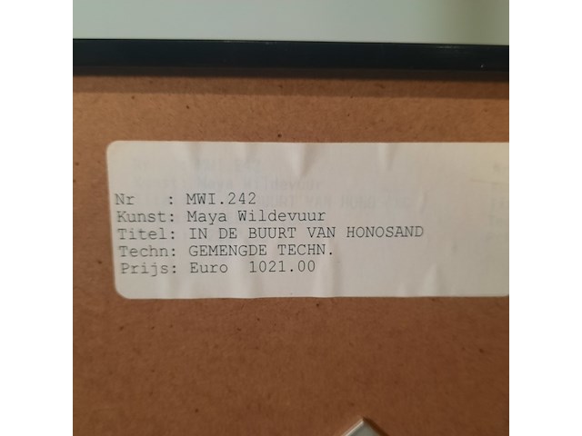 Schilderij, maya wildevuur (1944-2023), in de buurt van honosand, 1991, gemengde techniek - afbeelding 9 van  9