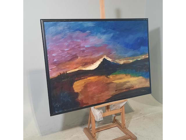 Schilderij, maya wildevuur (1944-2023), landschap, 1999 - afbeelding 3 van  8