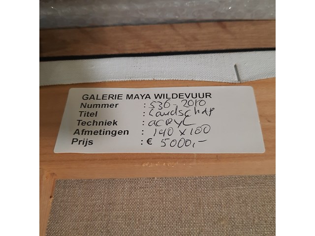 Schilderij, maya wildevuur (1944-2023), landschap, 1999 - afbeelding 8 van  8