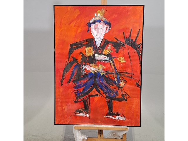 Schilderij, maya wildevuur (1944-2023), samuraivechter, 1989, gemengde techniek - afbeelding 2 van  9