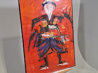 Schilderij, maya wildevuur (1944-2023), samuraivechter, 1989, gemengde techniek - afbeelding 3 van  9