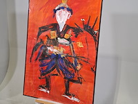 Schilderij, maya wildevuur (1944-2023), samuraivechter, 1989, gemengde techniek - afbeelding 4 van  9