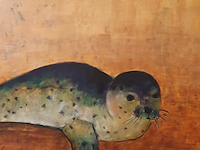 Schilderij, maya wildevuur (1944-2023), zeehond - texel, 2004 - afbeelding 1 van  8