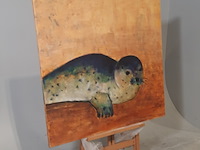 Schilderij, maya wildevuur (1944-2023), zeehond - texel, 2004 - afbeelding 3 van  8