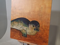 Schilderij, maya wildevuur (1944-2023), zeehond - texel, 2004 - afbeelding 4 van  8