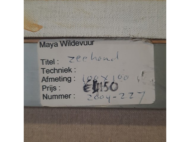 Schilderij, maya wildevuur (1944-2023), zeehond - texel, 2004 - afbeelding 8 van  8