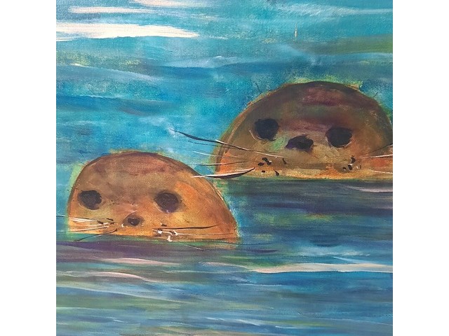Schilderij, maya wildevuur (1944-2023), zeehond - afbeelding 12 van  15