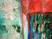 Schilderij, maya wildevuur, abstract, 1992 - afbeelding 3 van  8