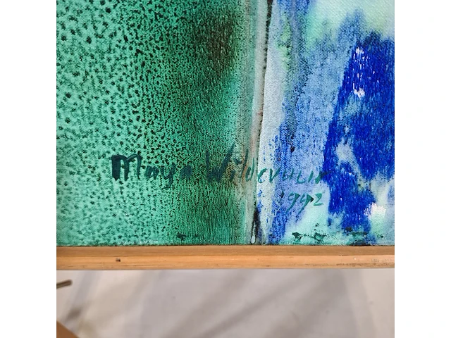 Schilderij, maya wildevuur, abstract, 1992 - afbeelding 5 van  8