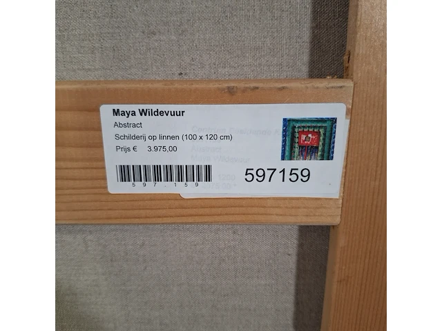 Schilderij, maya wildevuur, abstract, 1992 - afbeelding 8 van  8