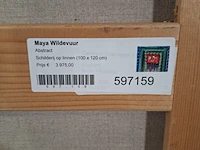 Schilderij, maya wildevuur, abstract, 1992 - afbeelding 8 van  8