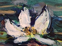 Schilderij, maya wildevuur, waterlelies, 1995 - afbeelding 2 van  8