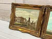 Schilderij molen en boot (2x) - afbeelding 4 van  9
