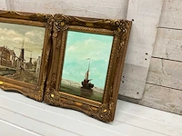 Schilderij molen en boot (2x) - afbeelding 5 van  9