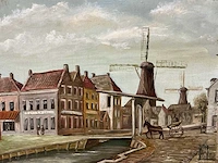 Schilderij molen en boot (2x) - afbeelding 8 van  9