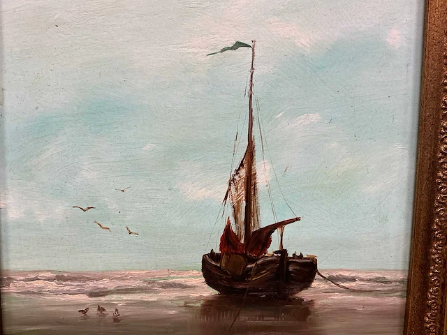 Schilderij molen en boot (2x) - afbeelding 9 van  9