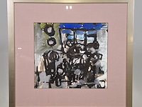 Schilderij, n. hamel, constructief, 1962 - afbeelding 1 van  5