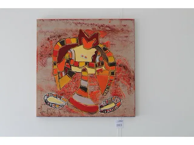 Schilderij op doek. afmeting 80 x 80 cm. - afbeelding 1 van  1