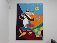 Schilderij op doek gesigneerd aa. afmeting 135 x 100 cm. - afbeelding 1 van  2