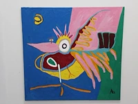 Schilderij op doek gesigneerd aa. afmeting 140 x 135 cm. - afbeelding 1 van  1