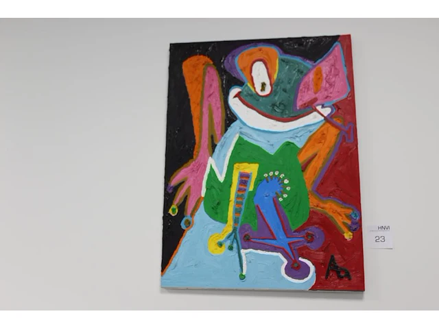 Schilderij op doek gesigneerd aa. afmeting 60 x 80 cm. - afbeelding 1 van  1