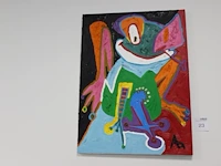 Schilderij op doek gesigneerd aa. afmeting 60 x 80 cm. - afbeelding 1 van  1