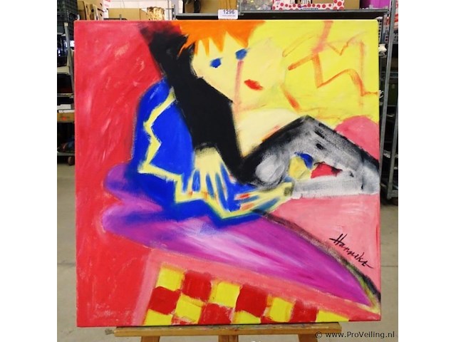 Schilderij op doek gesigneerd hanneke - afbeelding 2 van  5