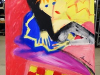 Schilderij op doek gesigneerd hanneke - afbeelding 2 van  5