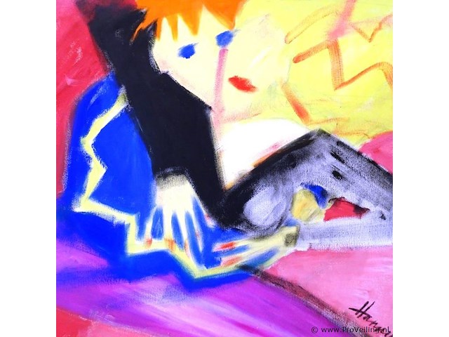 Schilderij op doek gesigneerd hanneke - afbeelding 3 van  5