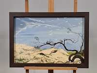 Schilderij op paneel, a. goubitz, duinen, 1954 - afbeelding 1 van  7