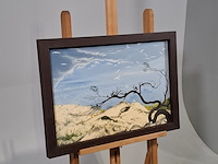 Schilderij op paneel, a. goubitz, duinen, 1954 - afbeelding 2 van  7