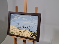 Schilderij op paneel, a. goubitz, duinen, 1954 - afbeelding 3 van  7