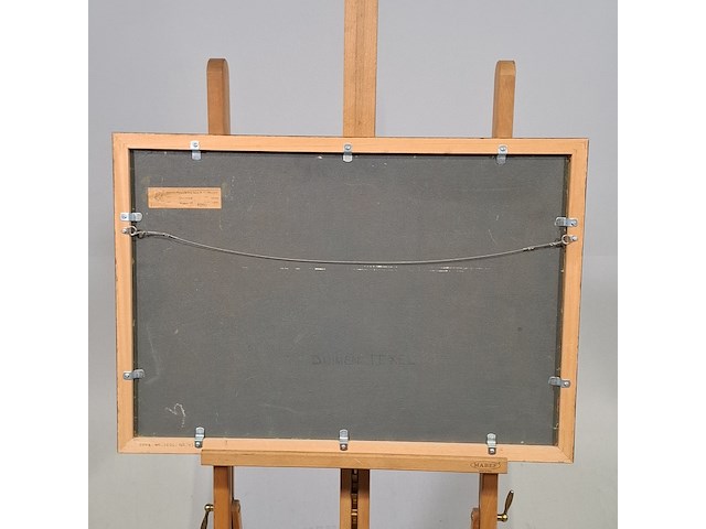 Schilderij op paneel, a. goubitz, duinen, 1954 - afbeelding 6 van  7