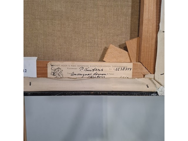 Schilderij, p. kuiters, anonymous demonstrators, 1968 - afbeelding 6 van  7