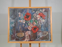 Schilderij, p. landkroon, veldbloemen, 1961 - afbeelding 1 van  8