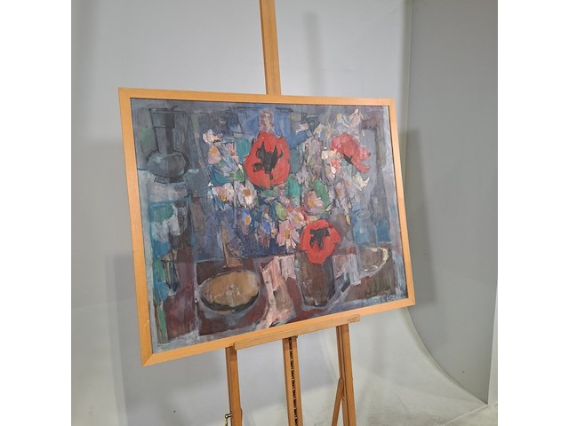 Schilderij, p. landkroon, veldbloemen, 1961 - afbeelding 2 van  8