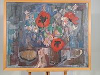 Schilderij, p. landkroon, veldbloemen, 1961 - afbeelding 4 van  8