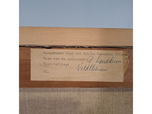 Schilderij, p. landkroon, veldbloemen, 1961 - afbeelding 7 van  8