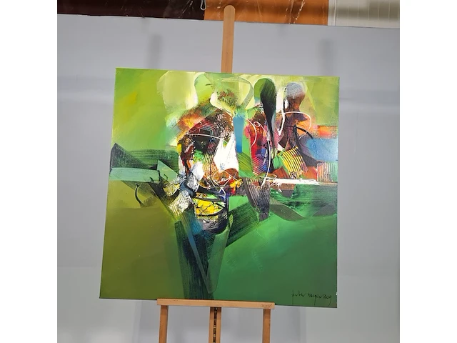 Schilderij, peter meijer, jong groen, 2009 - afbeelding 1 van  8
