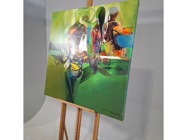 Schilderij, peter meijer, jong groen, 2009 - afbeelding 3 van  8
